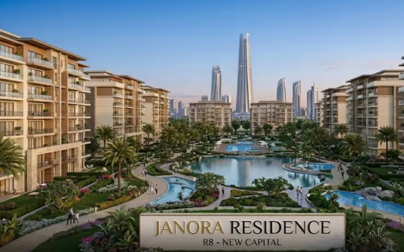 شقة للبيع 100م في جانورا ريزيدنس العاصمة الإدارية Janora Residence New Capital