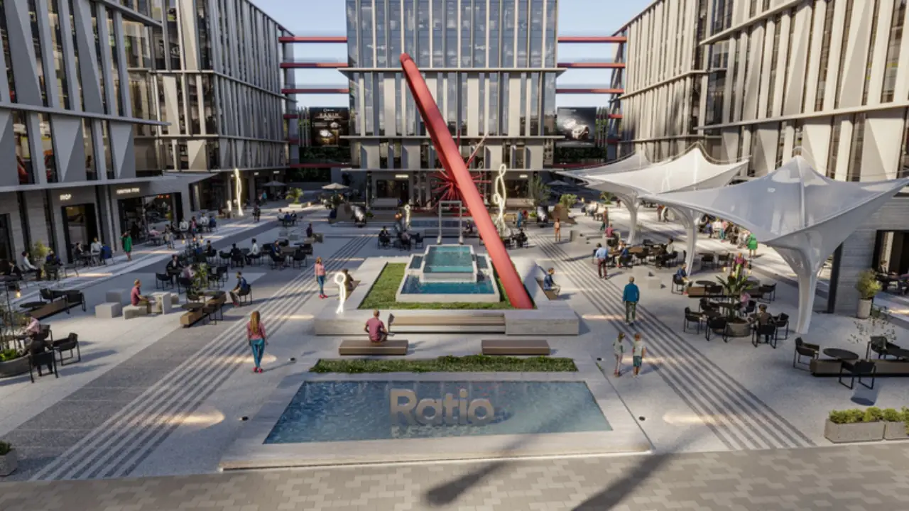 مكتب ادارى للبيع 38متر بالتقسيط فى مشروع Ratio mall على شارع التسعين الجنوبي