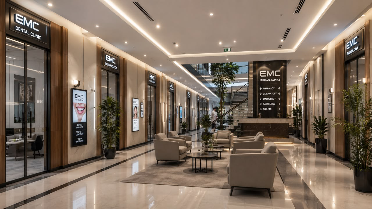 عياده للبيع 20 متر في مول 9MC العاصمة الإدارية الجديدة 9MC Mall New Capital