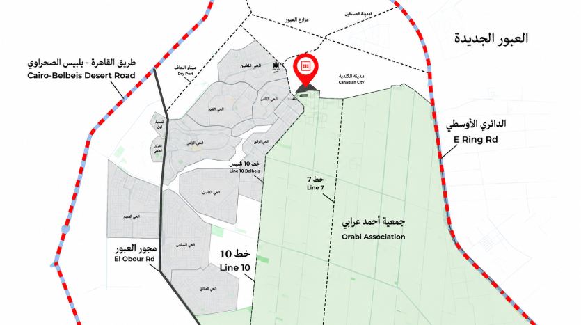 لوكيشن كمبوند تاون تن العبور الجديدة