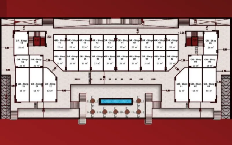 محل للبيع 24م الدور الارضي في أرينا مول العبور Arena Mall El Obour