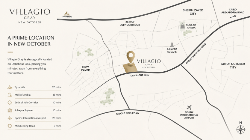 لوكيشن villagio gray 