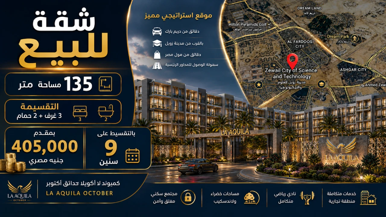 شقة للبيع 3 غرف فى كمبوند لاكيولا حدائق أكتوبر luckyola October بالتقسيط على 9 سنين