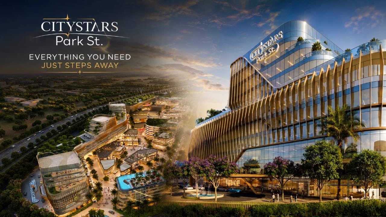 مكتب ادارى للبيع بالتقسيط فى The pulse new cairo سيتي ستارز بارك ستريت فى التجمع الخامس