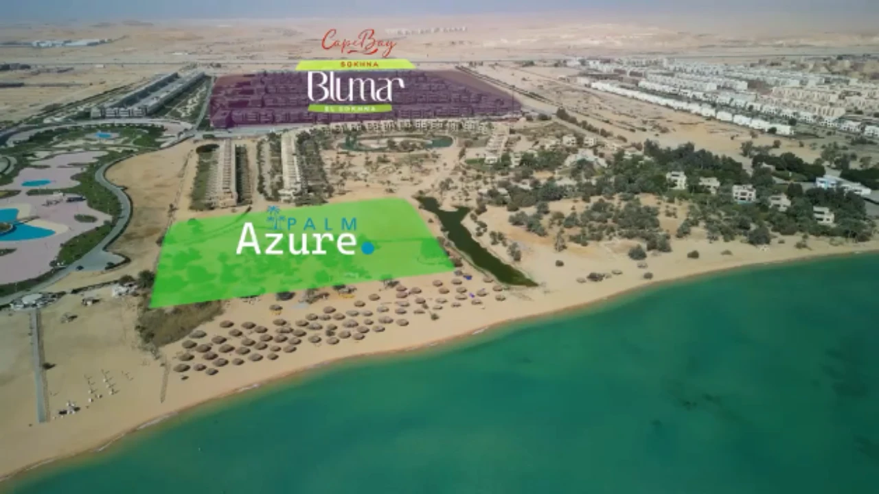شاليه للبيع غرفتين متشطب بالكامل بالتقسيط فى قرية بالم ازور العين السخنة شركة convoy
