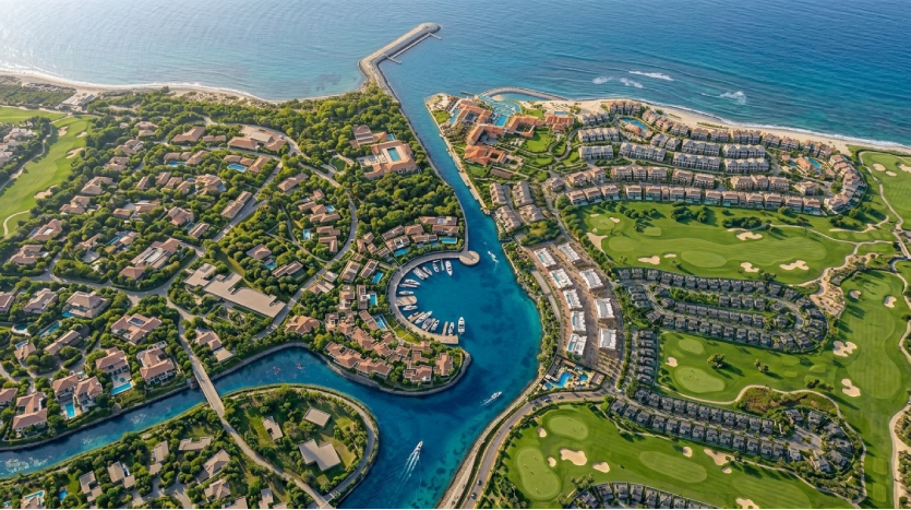 تفاصيل وتر فرونت مارينا راس الحكمة water front شركة مدن