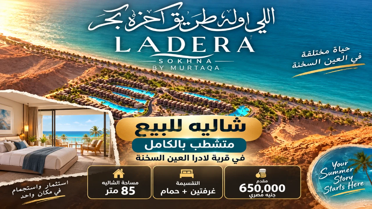 شاليه للبيع غرفتين فى لاديرا العين السخنة ladera ain elsokhna بالتقسيط