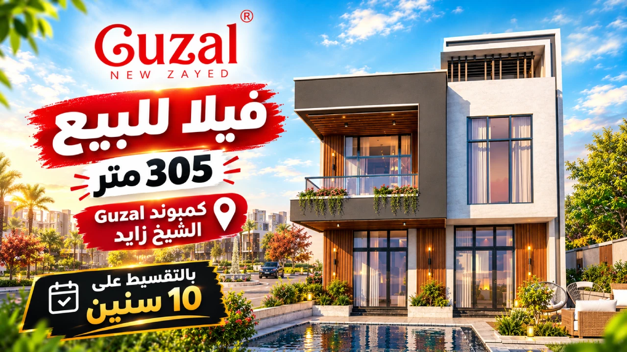 فيلا للبيع فى الشيخ زايد الجديدة فى كمبوند جوزال Guzal بالتقسيط على 10 سنين