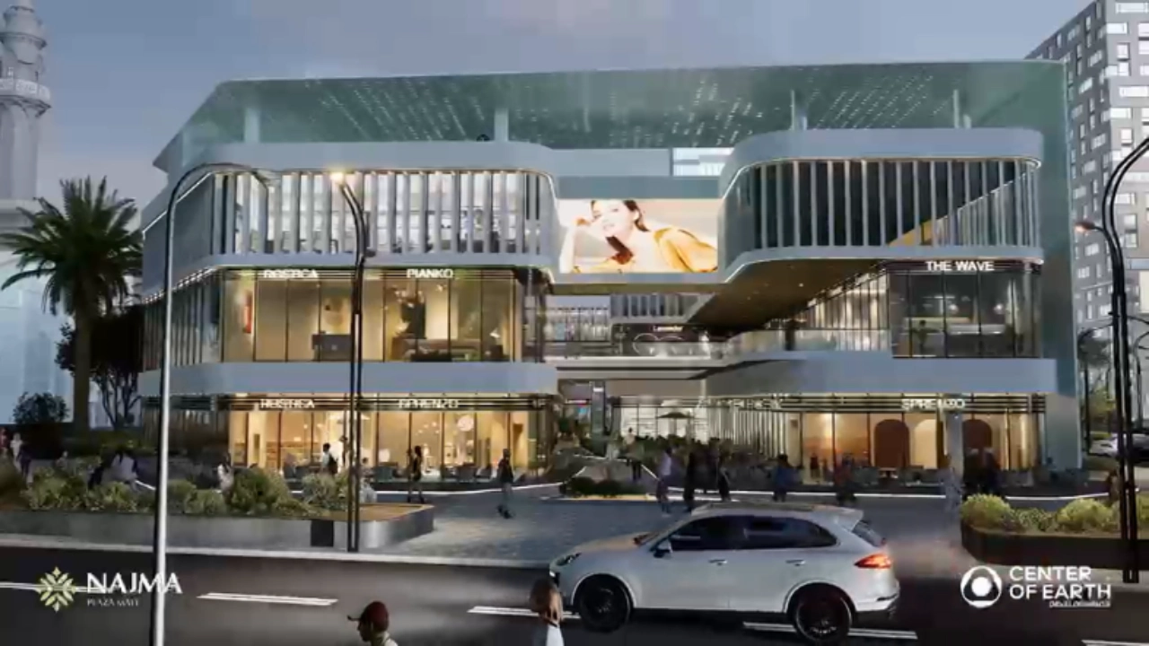 محل تجارى للبيع فى الشيخ زايد فى مول Najma mall بالتقسيط على 8 سنين