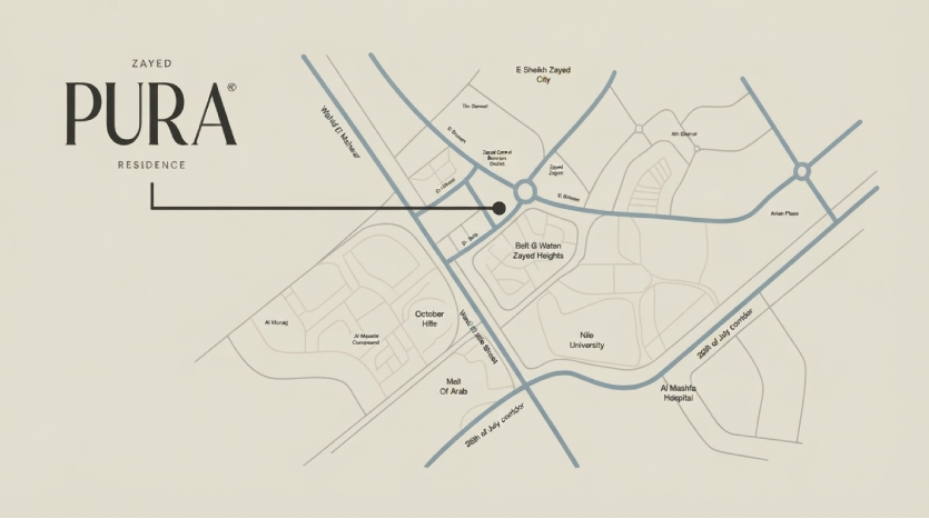 location Pura Residence El Sheikh Zayed