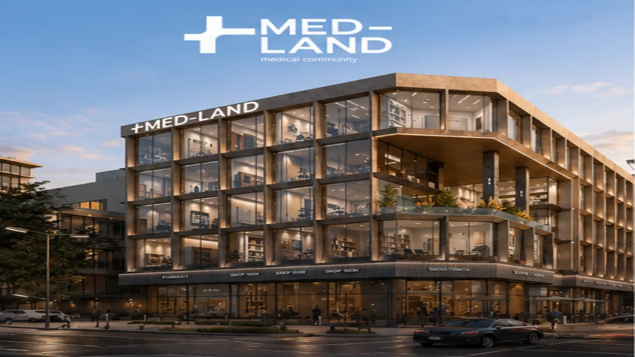 عيادة طبية للبيع 42م  مول ميدلاند البنفسج Medland new Cairo بمقدم 10%