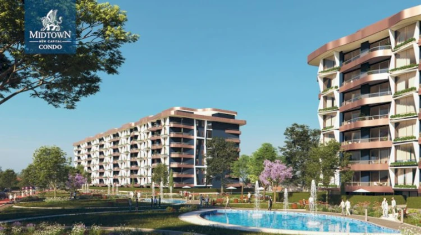 شقة للبيع 195م+65م جاردن  في كمبوند ميد تاون كوندو Midtown condo