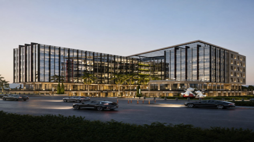 عيادة للبيع على شارع التسعين الجنوبي متشطبة بالكامل فى jeel plaza new cairo