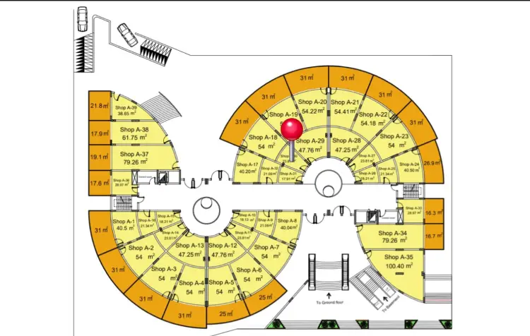 محل للبيع 24م دور ارضي في مول ريفيرا Rivera Mall مدينة الشروق