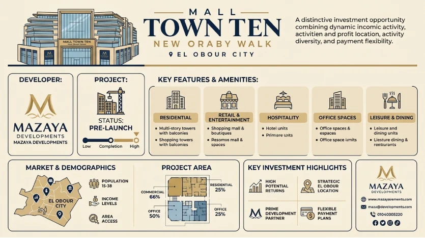 مول تاون تن نيو أورابي ووك العبور Town Ten New Oraby Walk
