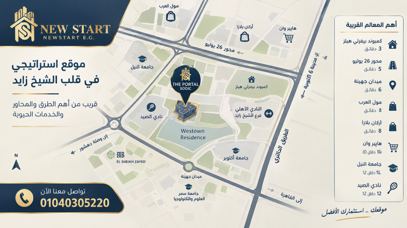 خريطة ذا بورتال مول الشيخ زايد