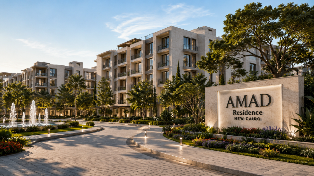 شقة للبيع 105م في أماد ريزيدنس AMAD Residence التجمع الخامس