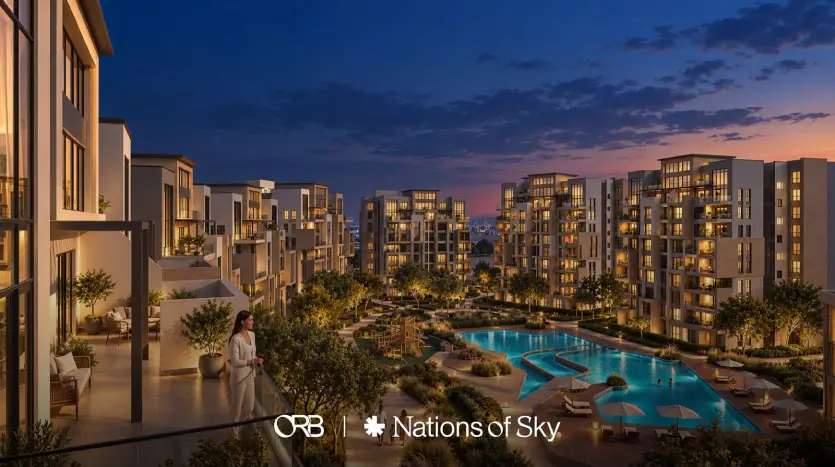 شقة للبيع 100م في ابراج اورب ORB Towers الشيخ زايد متشطبة بالتقسيط