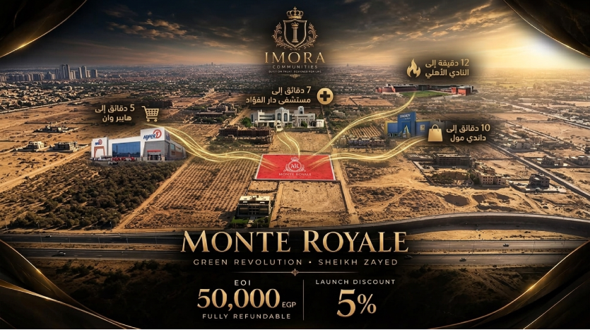 لوكيشن كمبوند مونتي رويال الشيخ زايد