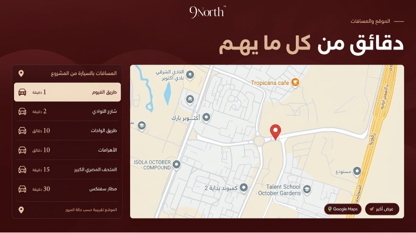 موقع مول 9 نورث 9 North حدائق أكتوبر