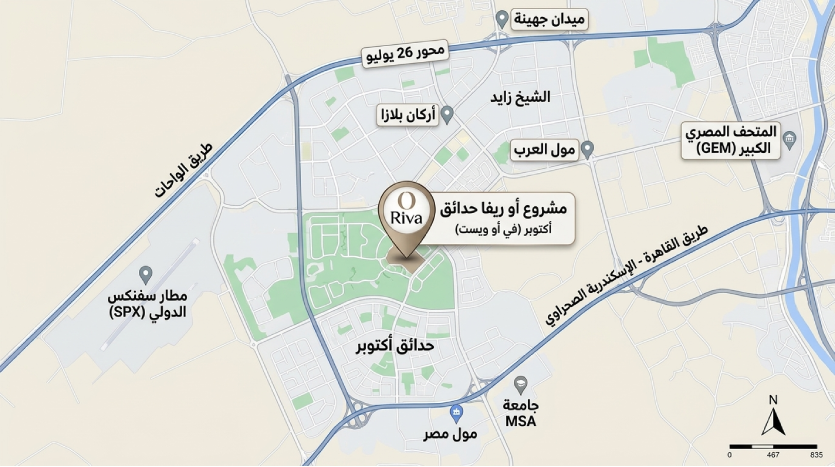 خريطة أو ريفا 6 أكتوبر