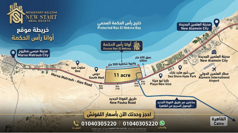 خريطة أوانا الساحل الشمالي