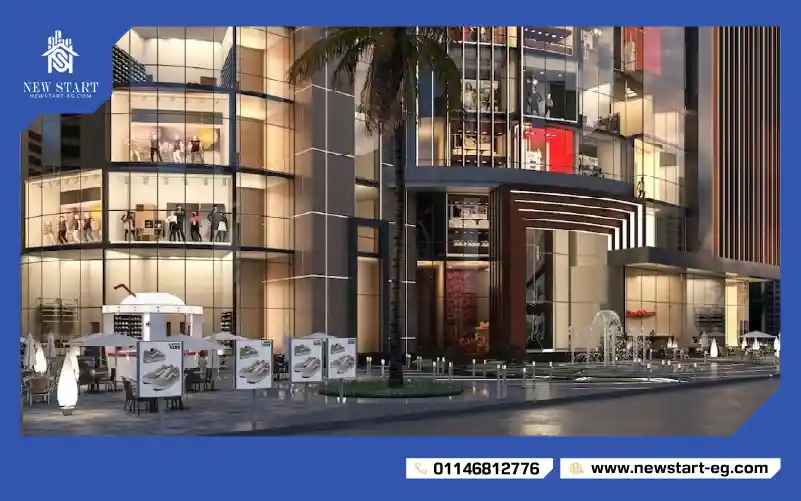 محل 35 متر للبيع في مول دايموند تويستد تاور العاصمة الادارية