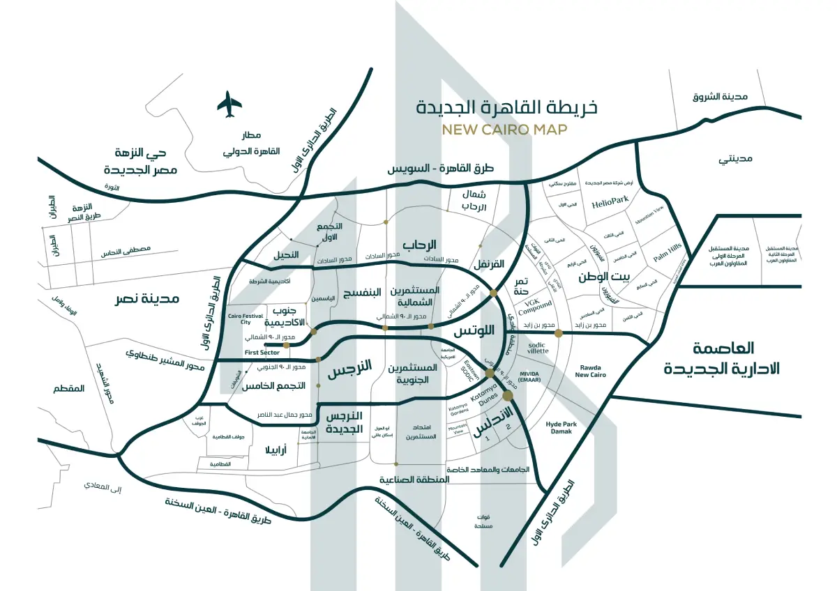 خريطة مدينة التجمع الخامس