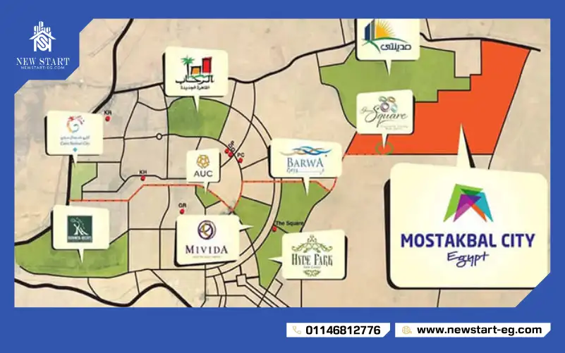 موقع مشروع كمبوند جرين سكوير green square