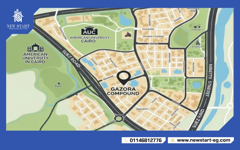 موقع كمبوند جازورا القاهرة الجديدة