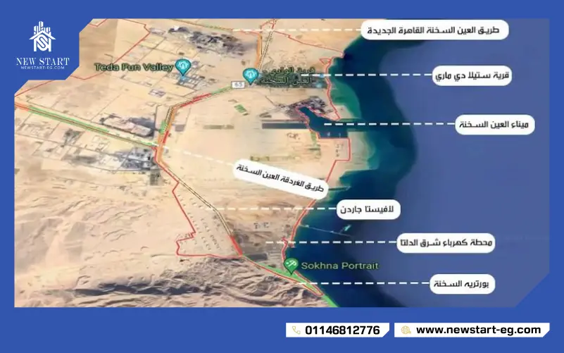 خريطة مدينة العين السخنة