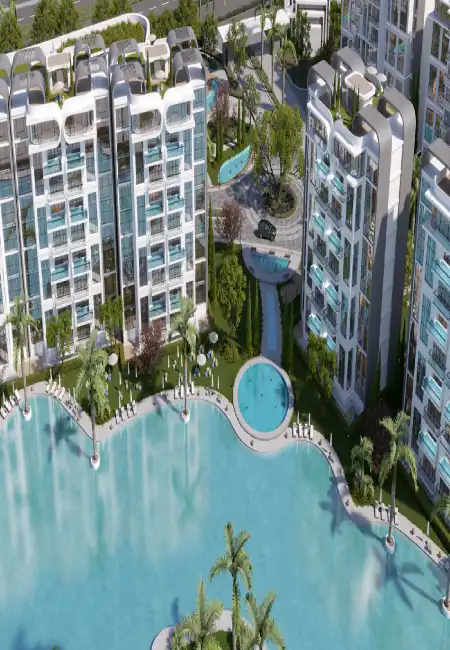 شقة للبيع 130متر بفيو على جاردن فى كمبوند هافا العاصمة الادارية شركة قرطبة