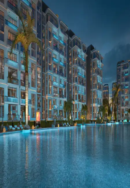 شقة للبيع 3 غرف بالتقسيط فى كمبوند هافا العاصمة الادارية