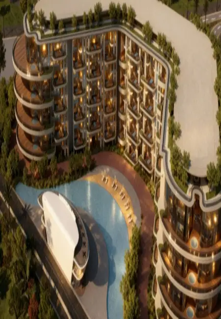 شقة للبيع 155متر بفيو على لاجون فى كمبوند ضفاف العاصمة الادارية