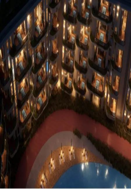 شقة للبيع غرفتين بفيو على لاندسكيب فى ضفاف العاصمة الادارية