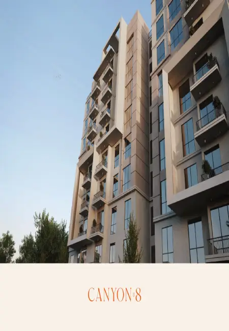 شقة للبيع 149متر فى كمبوند كانيون 8 العاصمة الادارية بالتقسيط على 10 سنين