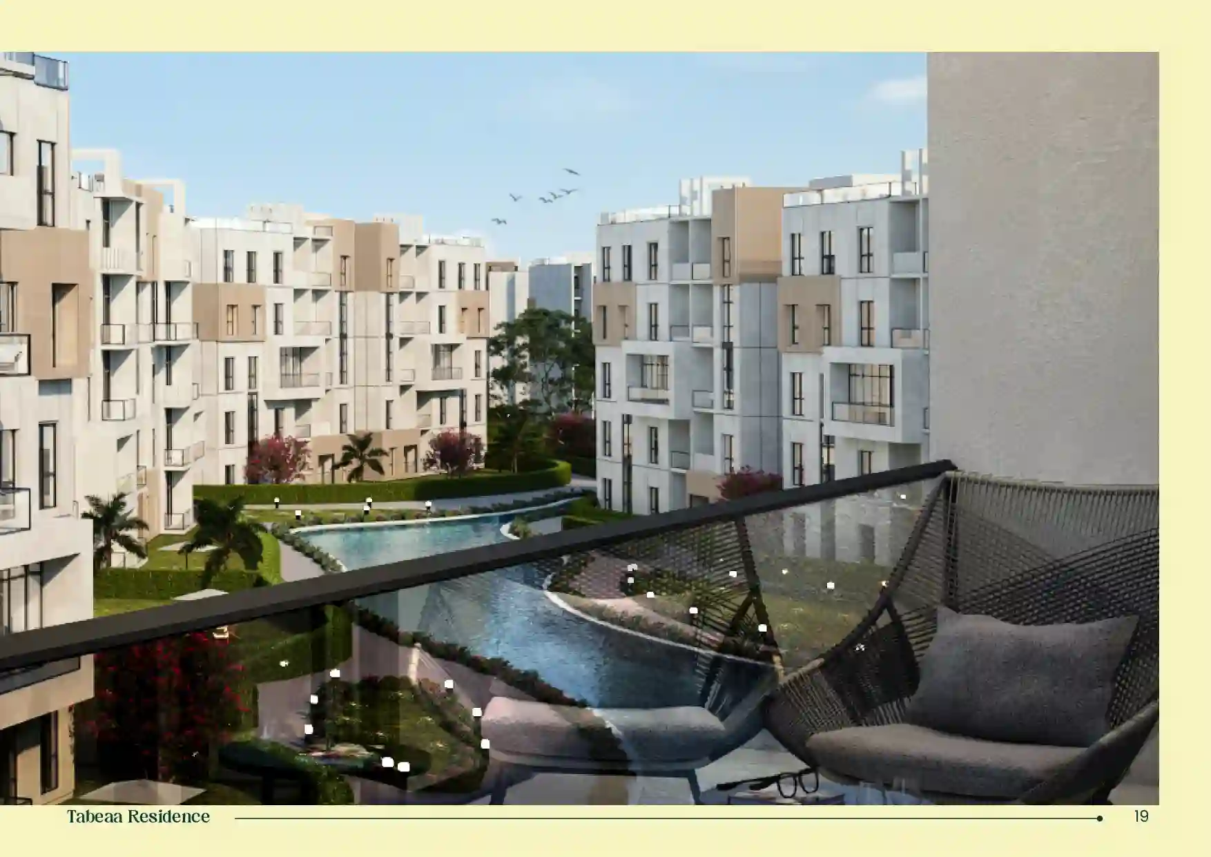 شقة للبيع 120متر بفيو على لاجون فى كمبوند طبيعة اكتوبر