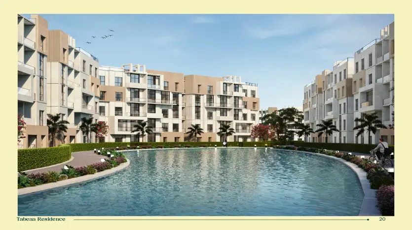 شقة للبيع 3 غرف بفيو لاندسكيب فى كمبوند طبيعة اكتوبر بالتقسيط على 10 سنين