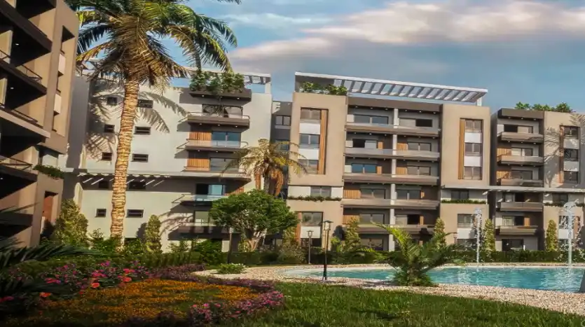 شقة للبيع غرفتين فى كمبوند فلو اكتوبر بالتقسيط على 96 شهر