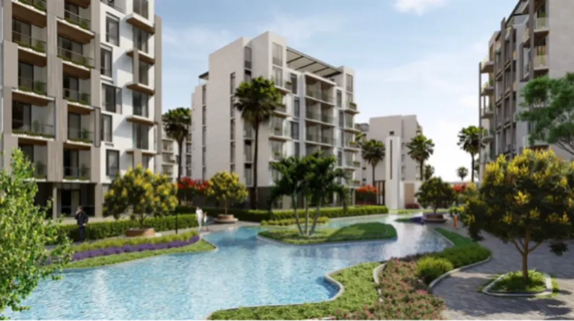 شقة للبيع فى كمبوند ذا ايكون التجمع الخامس بالتقسيط على 8 سنين