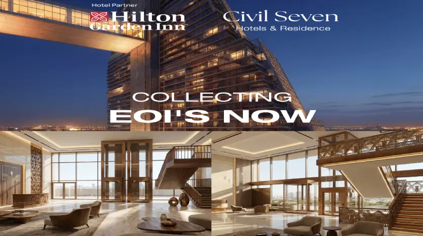 شقة فندقية غرفتين تحت ادارة الهيلتون فى مشروع هيلتون سيفيل سفن