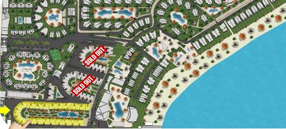 شالية للبيع 65 متر في قرية بيلا رومانس العين السخنة