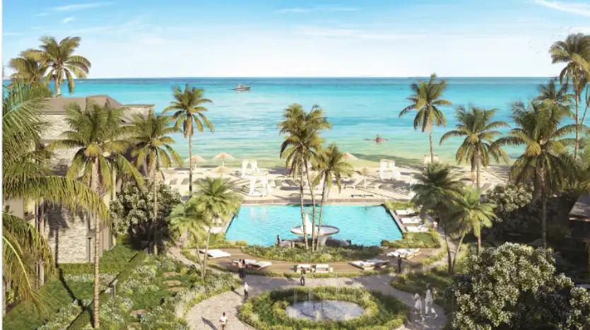 شاليه للبيع متشطب بالفرش و الاجهزة فى مشروع ريف ديل راس سدر البحر الاحمر