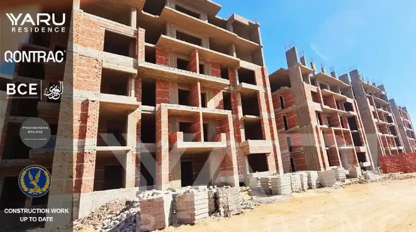 شقة للبيع 117 متر استلام فورى بفيو جاردن فى كمبوند يارو العاصمة الادارية