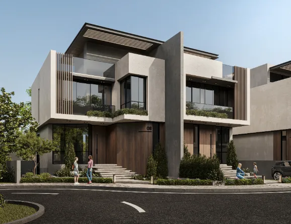 توين هاوس للبيع 201متر بجاردن فى كمبوند باي الشيخ زايد بالتقسيط علي 9 سنين