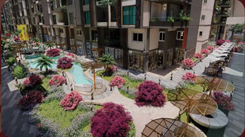 شقة للبيع غرفتين نص تشطيب فى كمبوند سارة مدينة نصر بالتقسيط