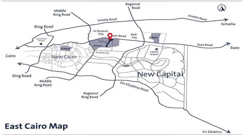 عبقرية موقع The Spine نيو كايرو