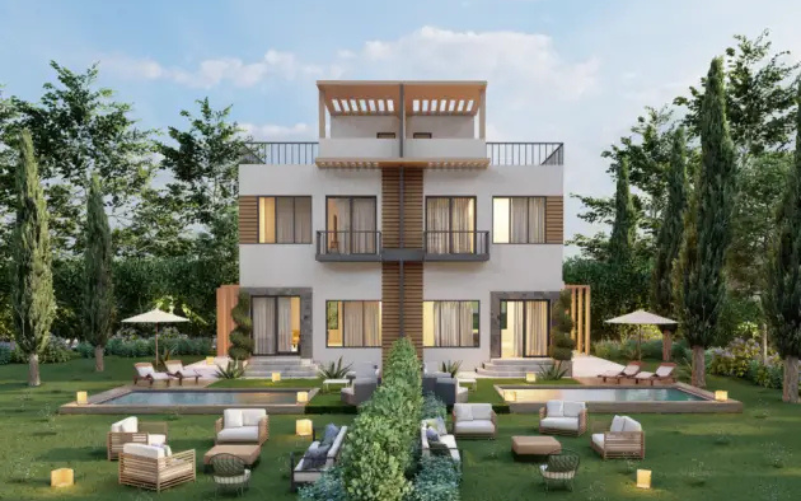 توين هاوس للبيع 243 متر في كمبوند جيرونا زايد الجديدة Girona New Zayed