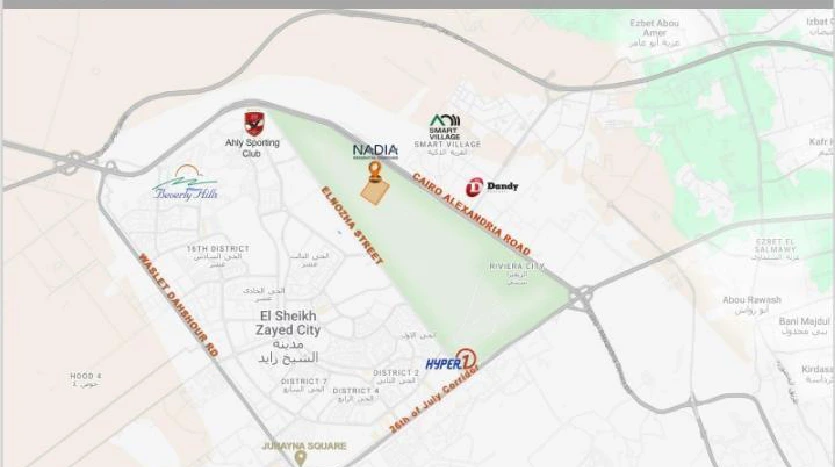 موقع كمبوند ناديا ريزيدنس 